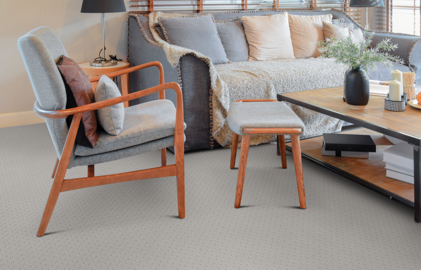 carpet installation in living room
